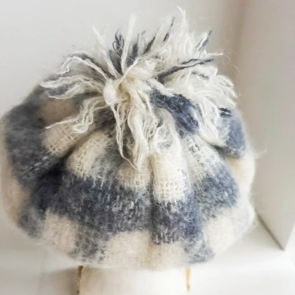Donegal Design Ivory Blue Wool Hat M/L